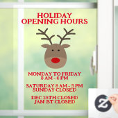Soort openingstijden voor rendieren raamsticker (Huis)