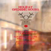 Soort openingstijden voor rendieren raamsticker (Vel 2)