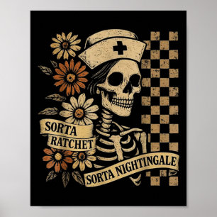 Soort Ratel Soort Nachtegaal Skelet Verpleegster H Poster