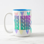 Soort regenbooggradiënt Hoortgeschenk Tweekleurige Koffiemok (Links)