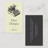 Soort schrijfmachine barst visitekaartje (Voorkant / Achterkant)