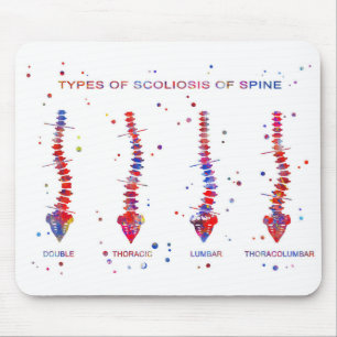 Soort scoliose van de wervelkolom muismat