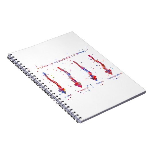 Soort scoliose van de wervelkolom notitieboek (Rechterzijde)