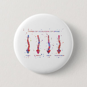 Soort scoliose van de wervelkolom ronde button 5,7 cm