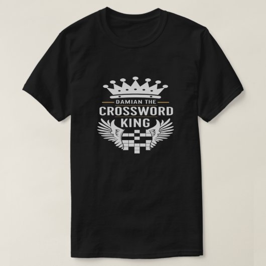 Soort shirt kruiswoordraadsel (Design voorkant)