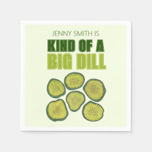 Soort van een Big Dill Deal Green Pickle Chip Cong Servet