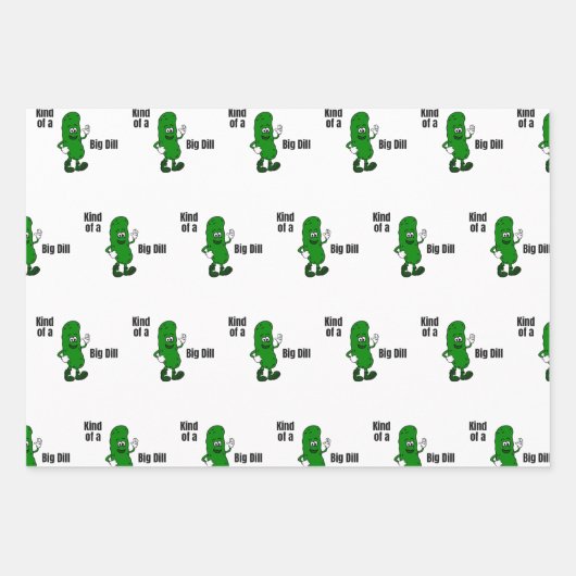 Soort van een Big Dill Pickle Wrapping Paper Sheet (Voorkant)
