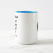 Soort verbonden T1dMam [zwart/wit blauw] Tweekleurige Koffiemok (Center)