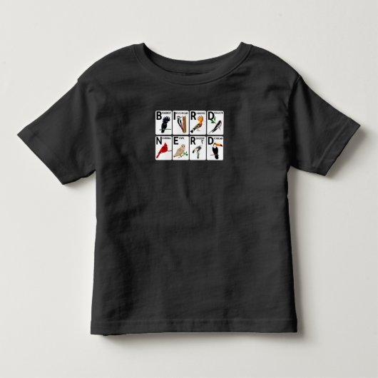 Soort vogels kinder shirts (Voorkant)