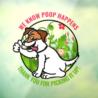 Soort vriendschappelijke hond die het venster van raamsticker