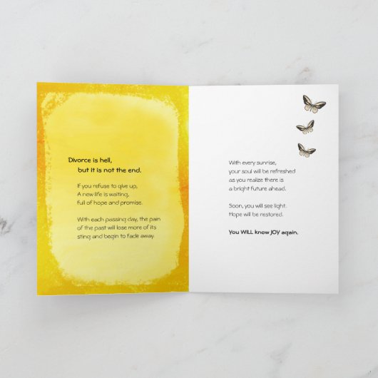 Soortaanmoediging met Butterflies en Script Kaart (Binnen)