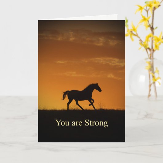 Soortaanmoediging U bent sterk en moedig Kaart (Gele Bloem)