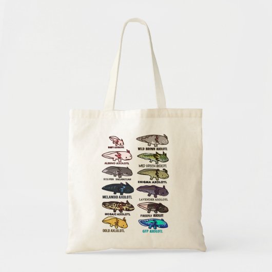 Soorten Axolotls Tote Bag (Voorkant)