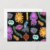 Soorten bacteriën briefkaart (Voorkant / Achterkant)