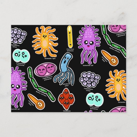 Soorten bacteriën briefkaart (Voorkant)