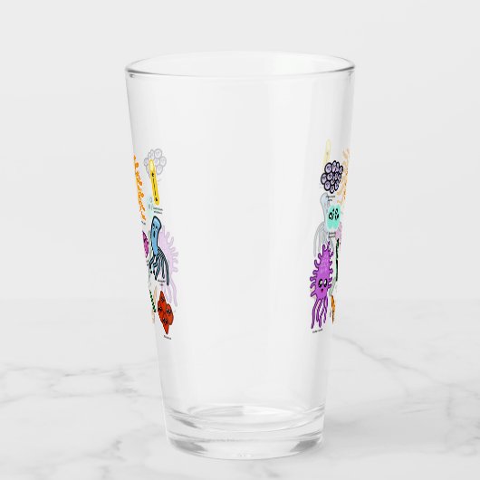 Soorten bacteriën glas (Rechts)