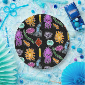 Soorten bacteriën papieren bordje (Feest)