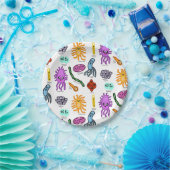 Soorten bacteriën papieren bordje (Feest)