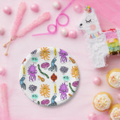 Soorten bacteriën papieren bordje (Feest)