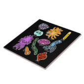 Soorten Bacteriën Tegeltje (Zijkant)