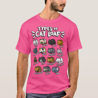 Soorten Cat Loaf Kitten Broodliefhebber Foodie Sch T-shirt