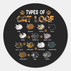 Soorten Cat Loaf Kitten Funny Cat Meme Cat Lover Ronde Sticker
