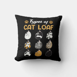 Soorten Cat Loaf Schattige Kitten Meme Kattenbrood Kussen