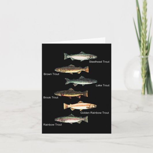 Soorten Collectie van forelvissen Vist Kaart (Voorkant)