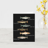 Soorten Collectie van forelvissen Vist Kaart (Gele Bloem)