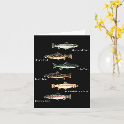 Soorten Collectie van forelvissen Vist Kaart (Gele Bloem)