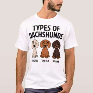 Soorten Dachshund Grappige Wiener Worst Hond T-shirt