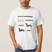 Soorten Dachshunds T-shirt (Voorkant)