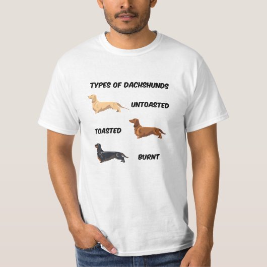 Soorten Dachshunds T-shirt (Voorkant)