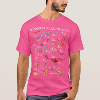 Soorten dinosauriërs Alfabet ABC Dino Identificati T-shirt