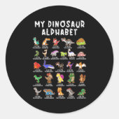 Soorten Dinosauriwitteringidentificatie Ronde Sticker (Voorkant)