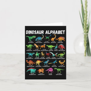 Soorten dinosaurussen Alfabet A-Z ABC Dino Identif Kaart