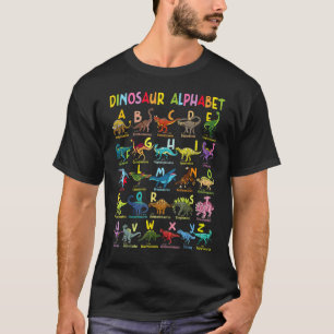Soorten dinosaurussen, alfabet a Z voor K leraar t T-shirt