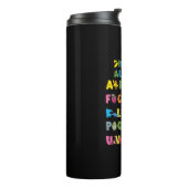 Soorten dinosaurussen alfabet ABC Thermosbeker (Gedraaid links)