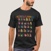 Soorten dinosaurussen Alphabet A-Z ABC Dino T-shirt (Voorkant)