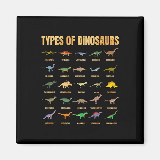 Soorten dinosaurussen - Dino-identificatie - Rex D Magneet (Voorkant)