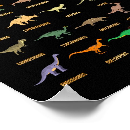 Soorten dinosaurussen - Dino-identificatie - Rex D Poster (Hoek)