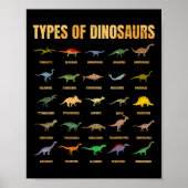 Soorten dinosaurussen - Dino-identificatie - Rex D Poster (Voorkant)
