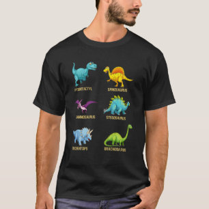 Soorten dinosaurussen Leuke Dino Identification Ki T-shirt