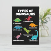 Soorten dinosaurussen liefhebber voor kinderen kaart (Staand voorkant)