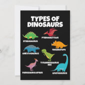 Soorten dinosaurussen liefhebber voor kinderen kaart (Achterkant)