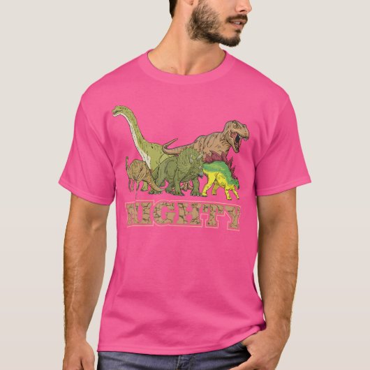 Soorten Dinosaurussen T Shirt Mighty T Rex Tricera (Voorkant)