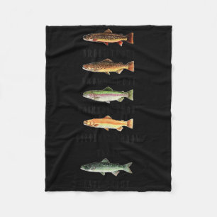 Soorten Forel Vissen Soort T-Shirt Grappige Forel Fleece Deken
