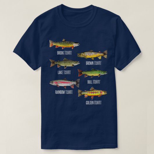 Soorten forel vissoorten Vist Gift T-shirt (Design voorkant)