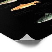 Soorten Forelvissoorten Shirt Grappige Forelvis Poster (Hoek)