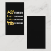 Soorten Franse muzikant van remspeler Visitekaartje (Voorkant / Achterkant)